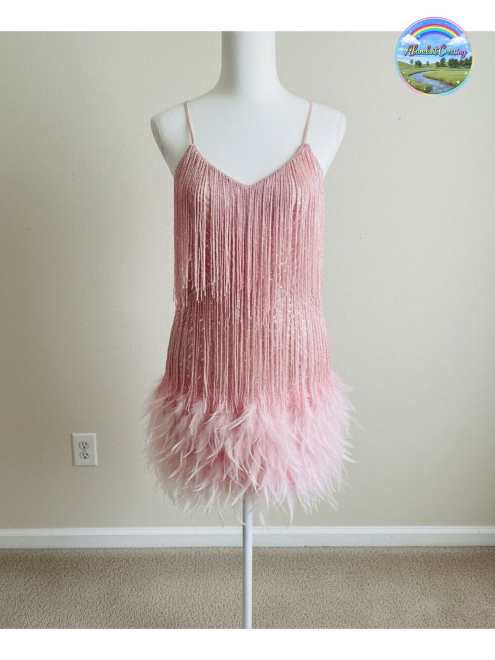 Flapper Dress 20s Gatsby Sequin Beaded Fringe Bodycon Mini Dress